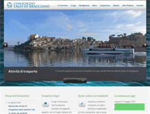 Tablet Screenshot of consorziolagodibracciano.it